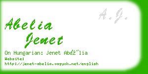 abelia jenet business card